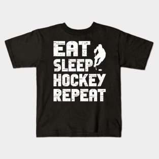 Eat Sleep Ice Hockey Repeat Kids T-Shirt